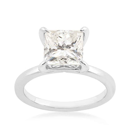 Adamante 3 ct. tw. Lab-Grown Princess Cut Diamond Solitaire Engagement Ring in 14K White Gold