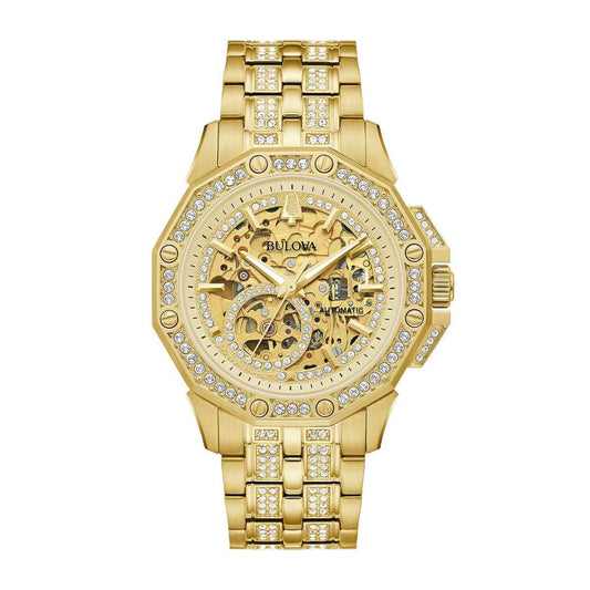 Bulova Men's Crystal Collection Octava Gold-Tone Stainless Steel Watch