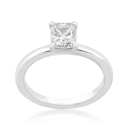 Adamante 1 ct. tw. Lab-Grown Radiant Cut Diamond Solitaire Engagement Ring in 14K White Gold