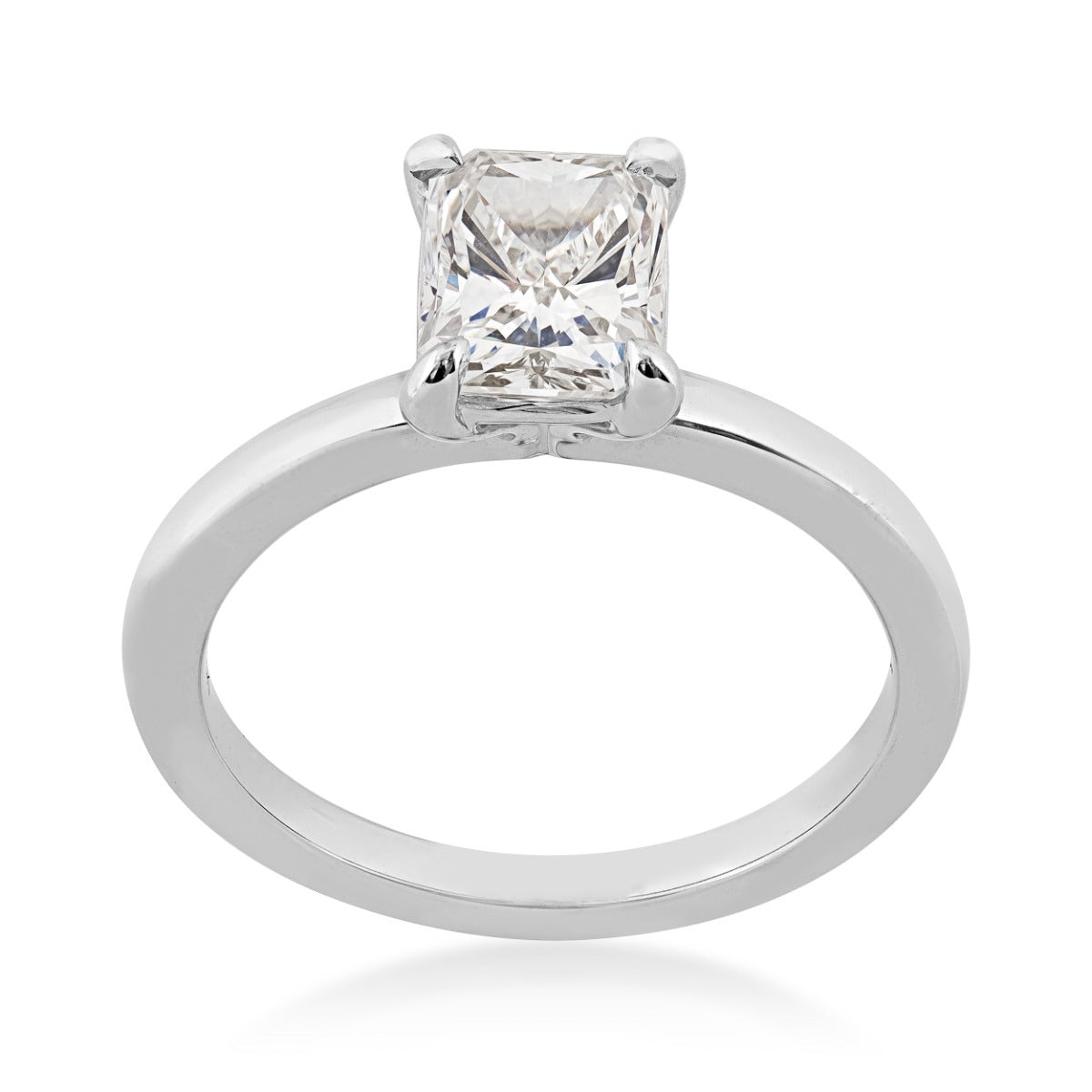 Adamante 1-1/2 ct. tw. Lab-Grown Radiant Cut Diamond Solitaire Engagement Ring in 14K White Gold