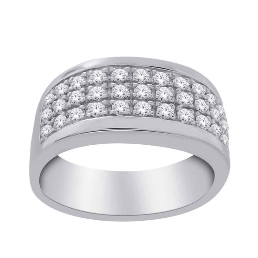 1 ct. tw. Men's Diamond Pave Ring in 14K White Gold