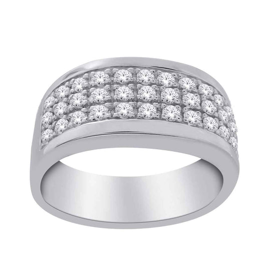 1-1/4 ct tw. Men's Diamond Pave Ring in 14K White Gold