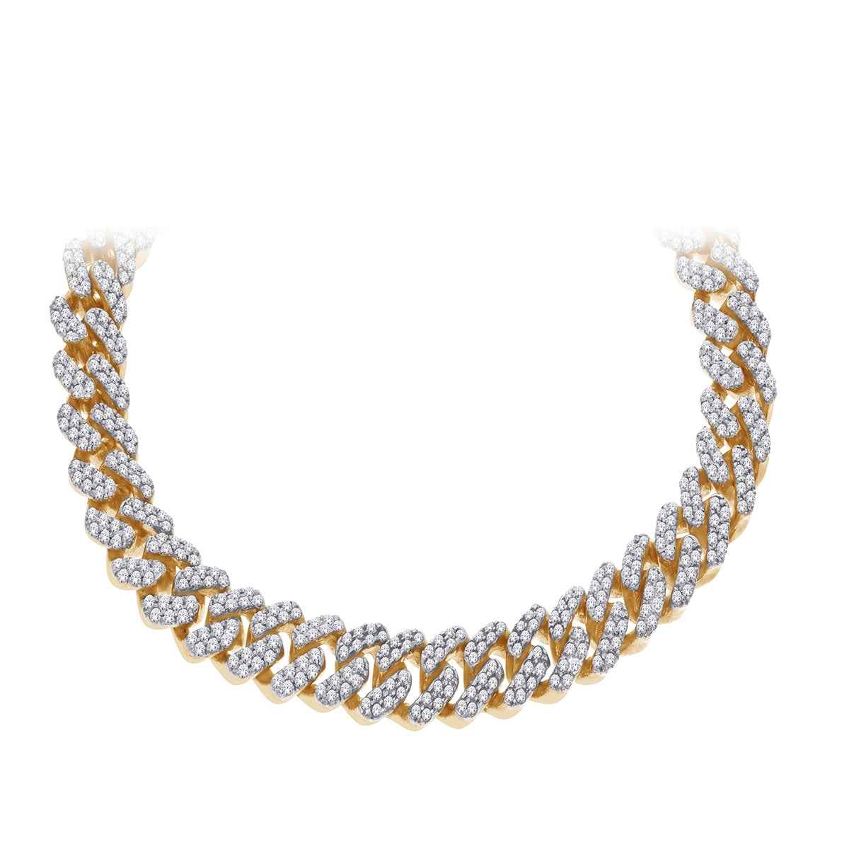5-7/8 ct. tw. 5.5mm 22-inch Diamond Miami Cuban Chain Necklace in 10K Yellow Gold