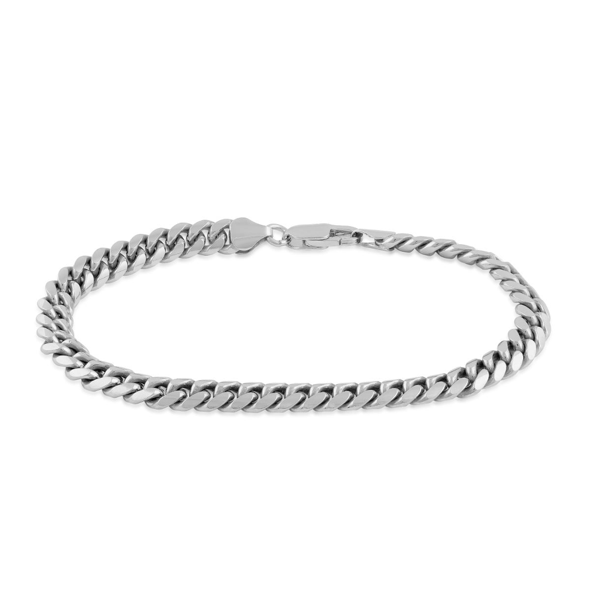 7mm 9-inch Miami Cuban Chain Bracelet in Sterling Silver