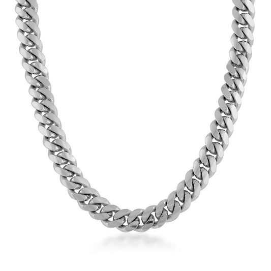 10mm 24-inch Miami Cuban Chain in Sterling Silver