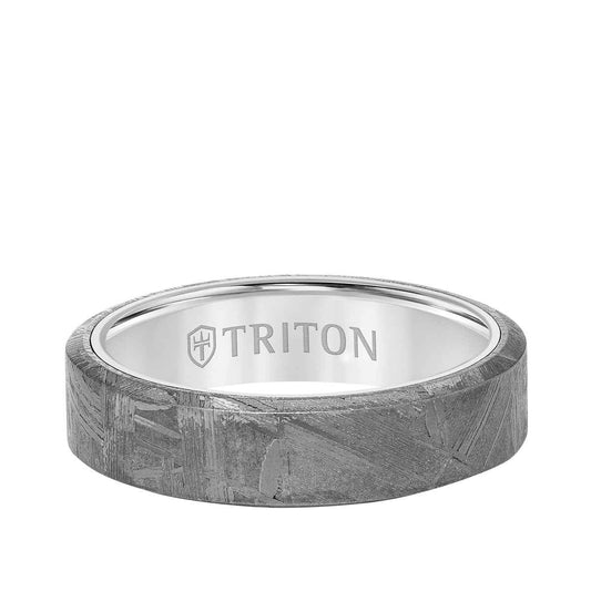 Triton Men's 6mm Tungsten Meteorite Wedding Ring