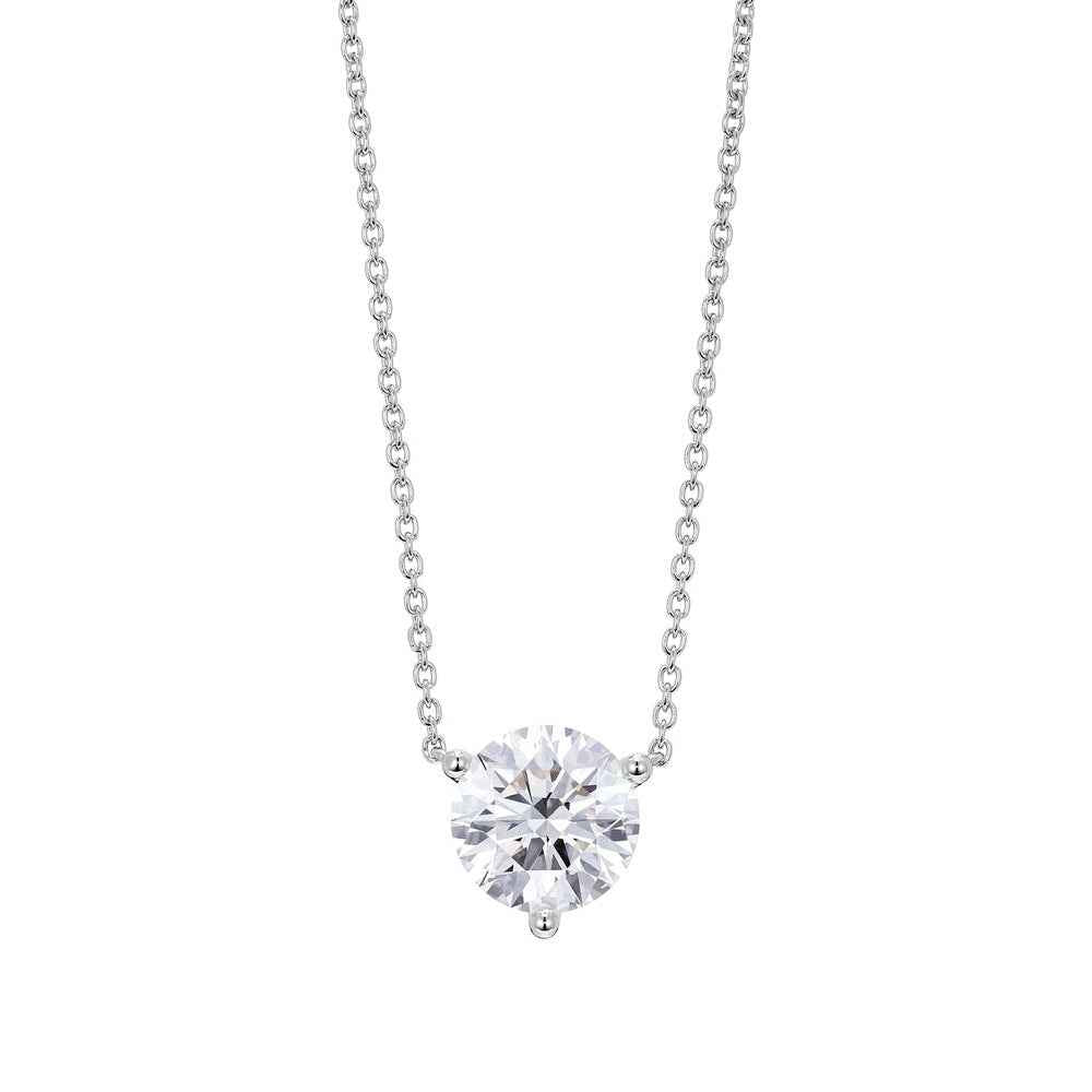 Lightbox 1-1/2 ct. tw. Lab-Grown Round Diamond Solitaire Pendant in 14K White Gold