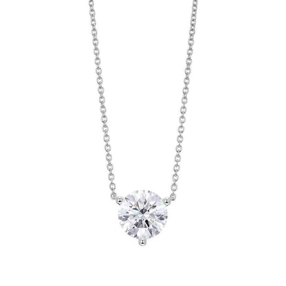 Lightbox 1-1/2 ct. tw. Lab-Grown Round Diamond Solitaire Pendant in 14K White Gold