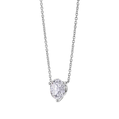Lightbox 1-1/2 ct. tw. Lab-Grown Round Diamond Solitaire Pendant in 14K White Gold front view