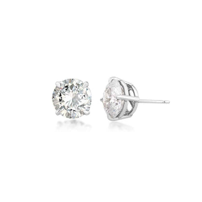 5 ct. tw. Round Brilliant Diamond Solitaire Earrings in 14K White Gold
