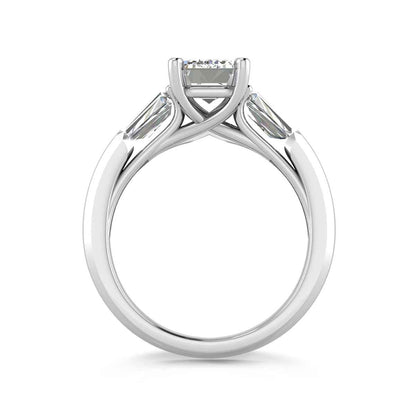 Adamante 2-1/6 ct. tw. Lab-Grown Radiant Cut Diamond Engagement Ring in 14K White Gold close-up detail