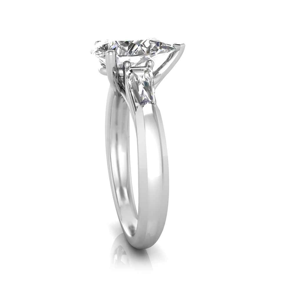 Adamante 2-1/6 ct. tw. Lab-Grown Pear Diamond Engagement Ring in 14K White Gold front view