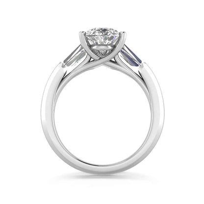 Adamante 2-1/6 ct. tw. Lab-Grown Pear Diamond Engagement Ring in 14K White Gold close-up detail