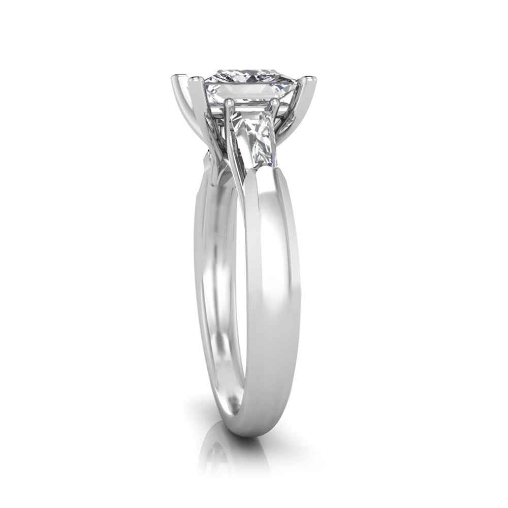 Adamante 2-1/6 ct. tw. Lab-Grown Princess Cut Diamond Engagement Ring in 14K White Gold front view