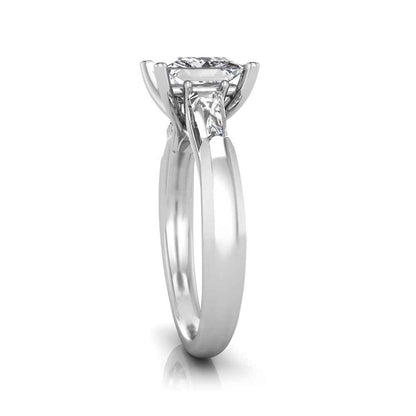 Adamante 2-1/6 ct. tw. Lab-Grown Princess Cut Diamond Engagement Ring in 14K White Gold front view
