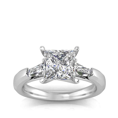 Adamante 2-1/6 ct. tw. Lab-Grown Princess Cut Diamond Engagement Ring in 14K White Gold