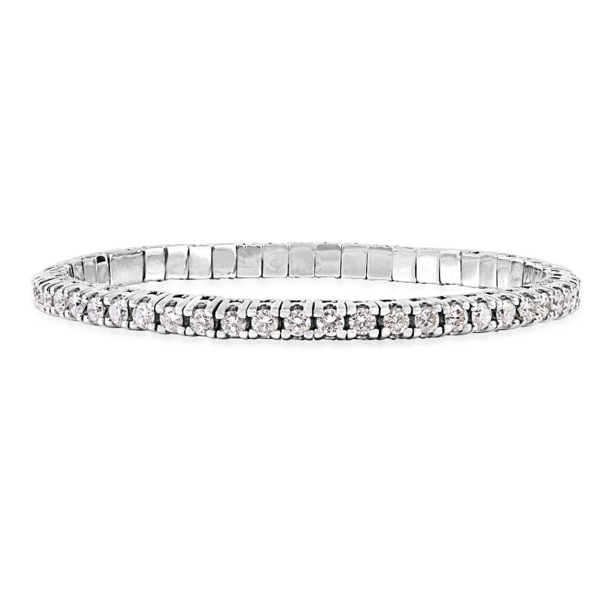5-1/6 ct. tw. Round Diamond Stretch Tennis Bracelet in 14K White Gold