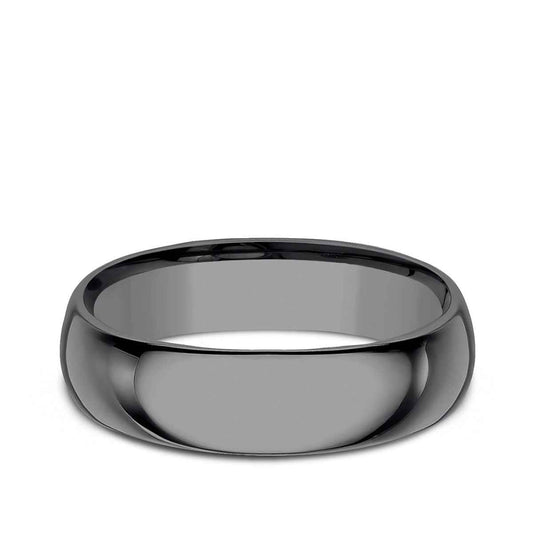 Benchmark Men's 6.5mm High Polished Tantalum Wedding Band close-up detail