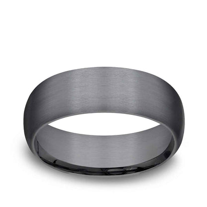 Benchmark Men's 8mm Dome Satin Finish Tantalum Wedding Band