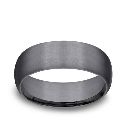 Benchmark Men's 8mm Dome Satin Finish Tantalum Wedding Band