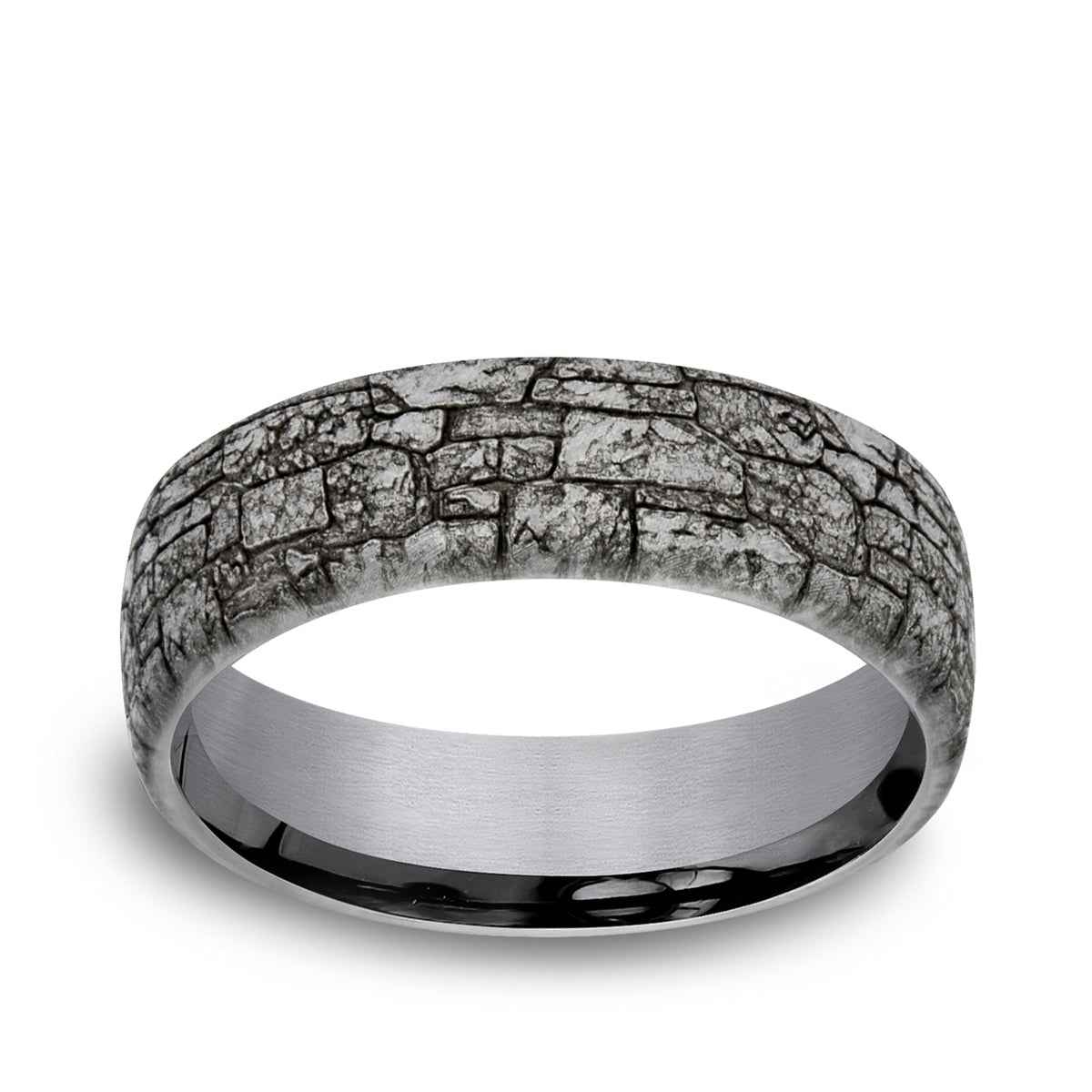 Benchmark Men's 6.5mm Stonewall Tantalum Wedding Band