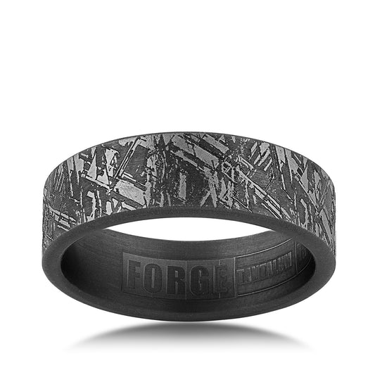 Benchmark Men's 7mm Faux Meteorite Tantalum Wedding Band