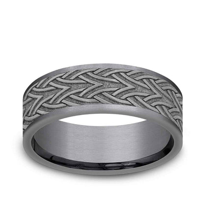 Benchmark Men's 7mm Celtic Arrow Knot Tantalum Wedding Band