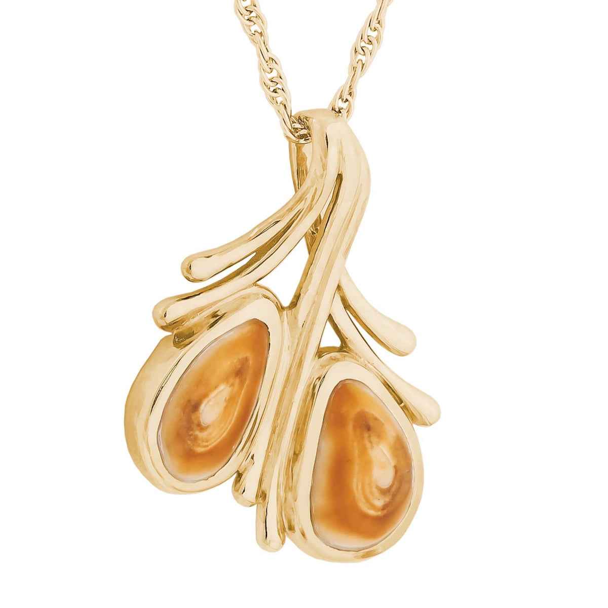 Ladies' Elk Ivory Double Ivory Necklace in 14K Yellow Gold - I420226 Saltese