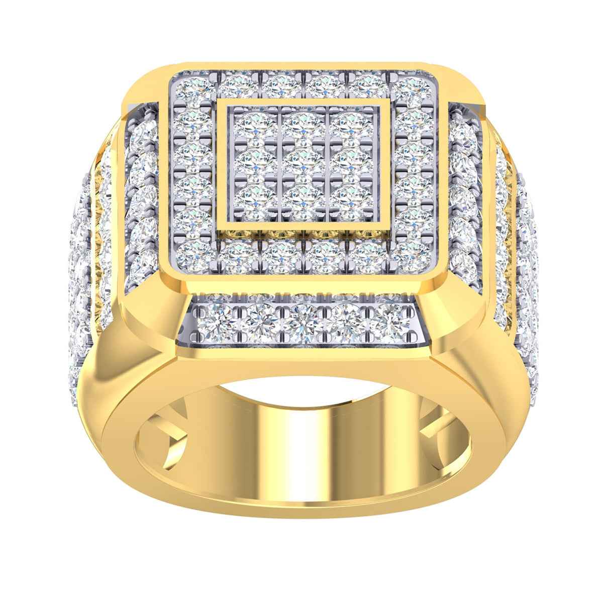 4 ct. tw. Men's Diamond Fashion Ring in 14K Yellow Gold