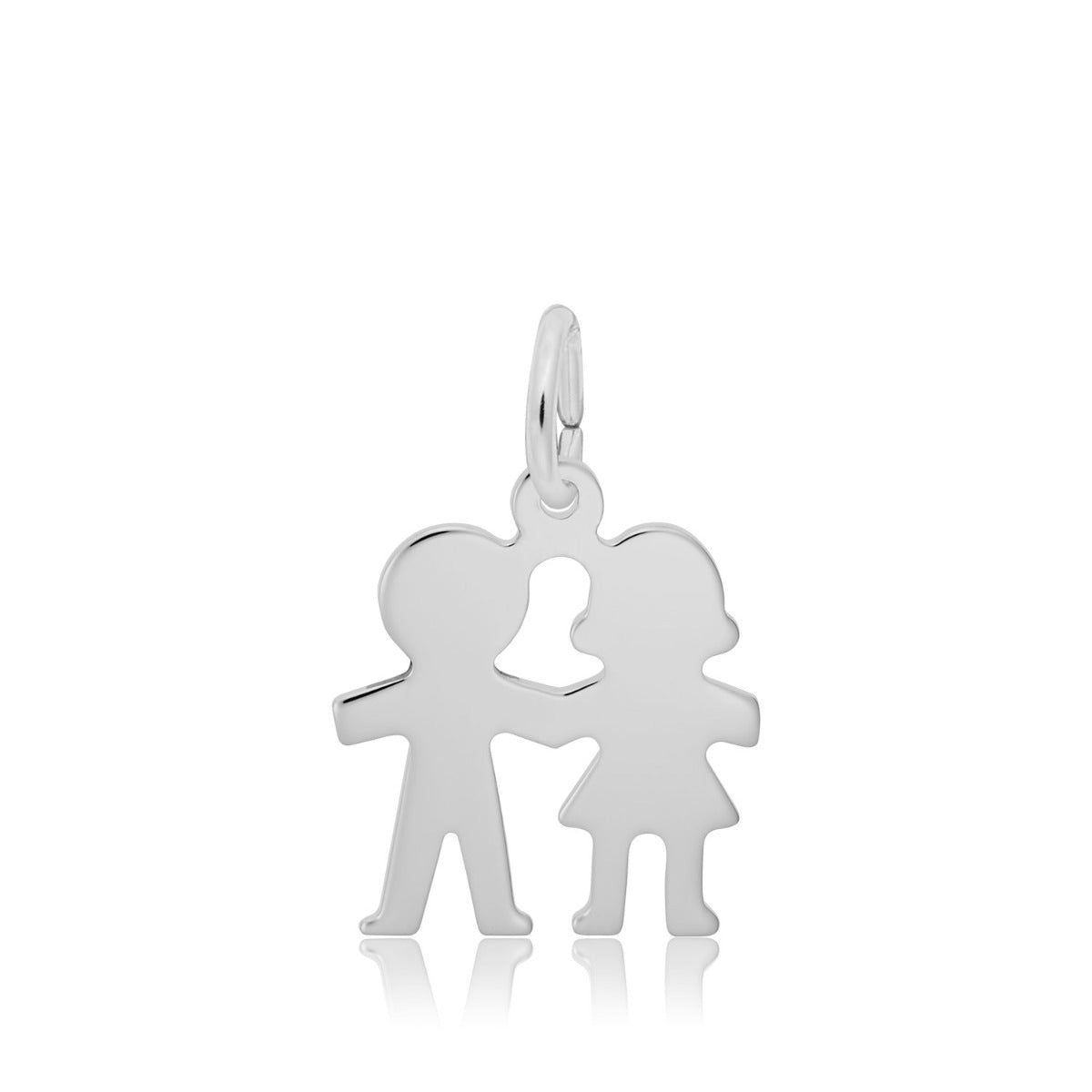 Boy & Girl Charm in Sterling Silver