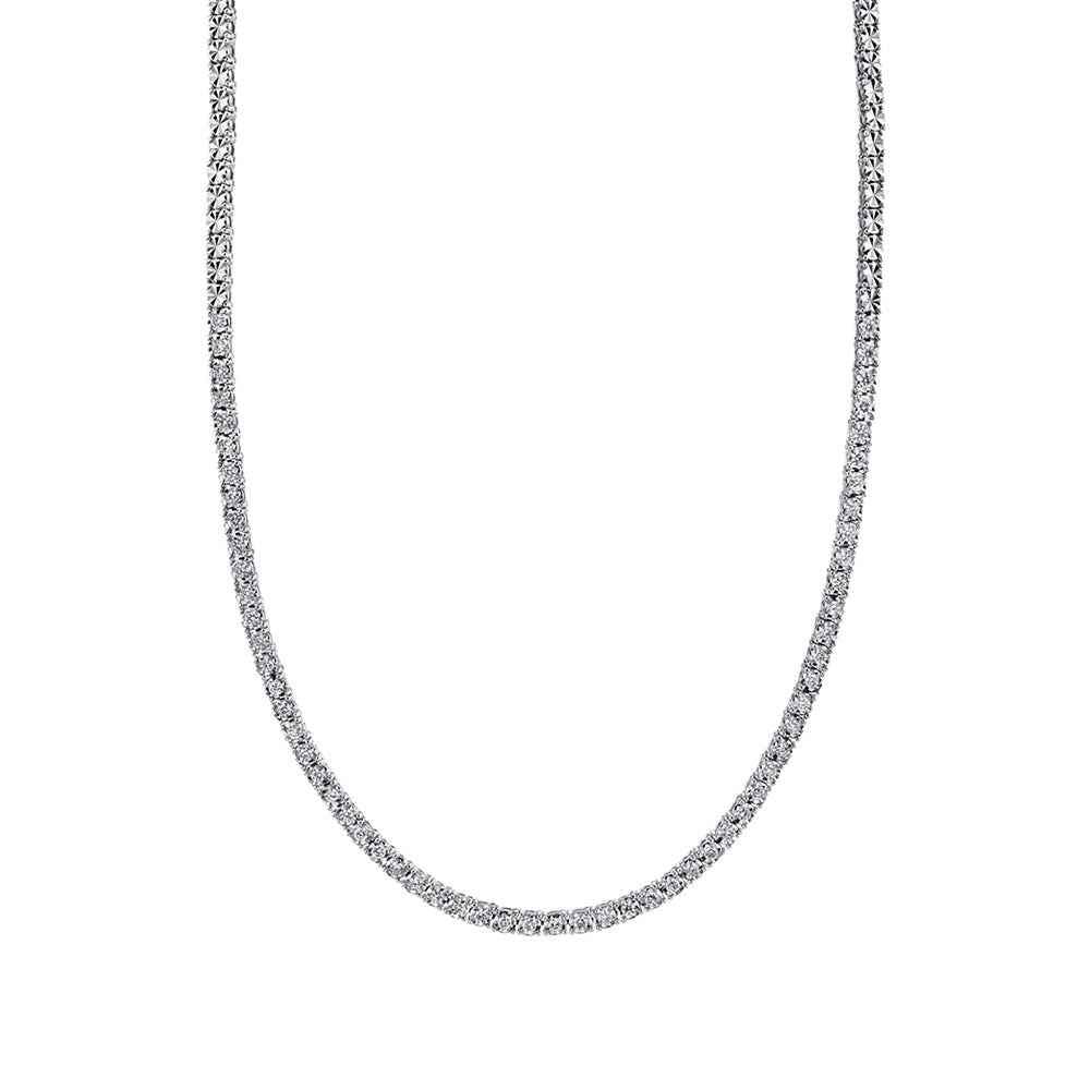 Shy Creation 9/10 ct. tw. Diamond Tennis Necklace in 14K White Gold