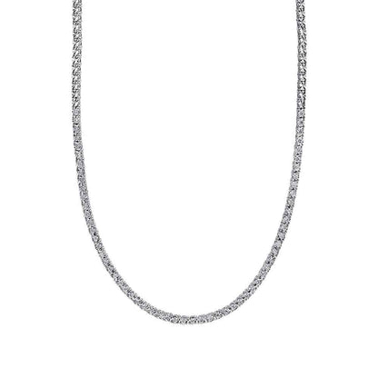 Shy Creation 9/10 ct. tw. Diamond Tennis Necklace in 14K White Gold