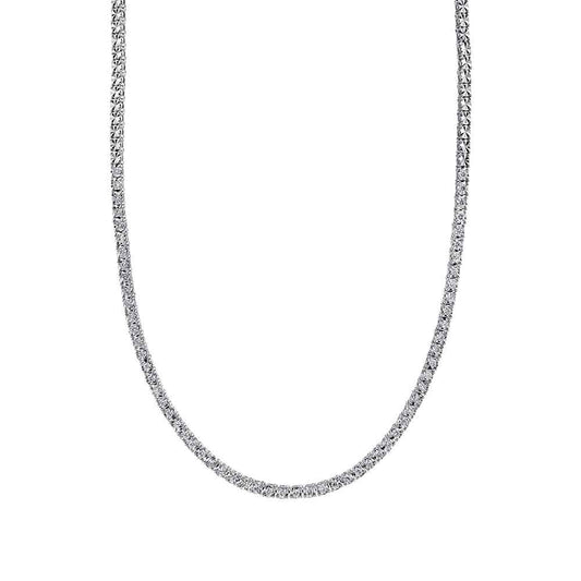 Shy Creation 9/10 ct. tw. Diamond Tennis Necklace in 14K White Gold
