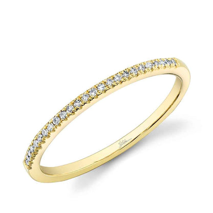 Shy Creation 1/12 ct. tw. Diamond Stackable Ring in 14K Yellow Gold front view