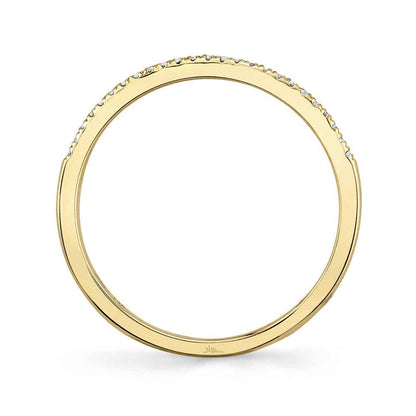 Shy Creation 1/12 ct. tw. Diamond Stackable Ring in 14K Yellow Gold close-up detail