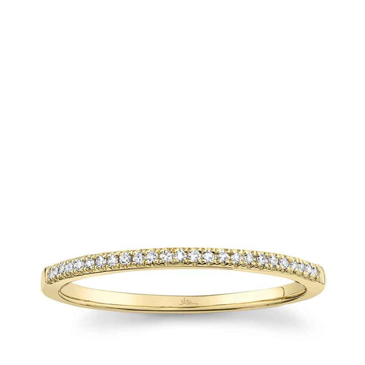Shy Creation 1/12 ct. tw. Diamond Stackable Ring in 14K Yellow Gold