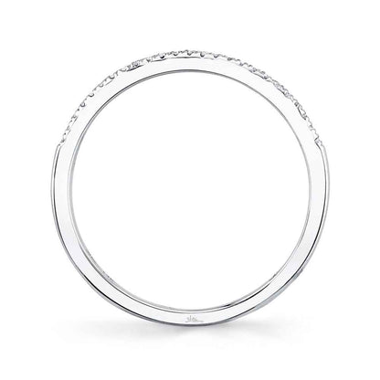 Shy Creation 1/12 ct. tw. Diamond Stackable Ring in 14K White Gold front view