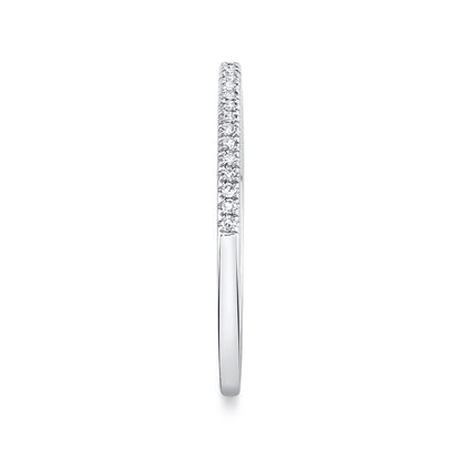 Shy Creation 1/12 ct. tw. Diamond Stackable Ring in 14K White Gold close-up detail