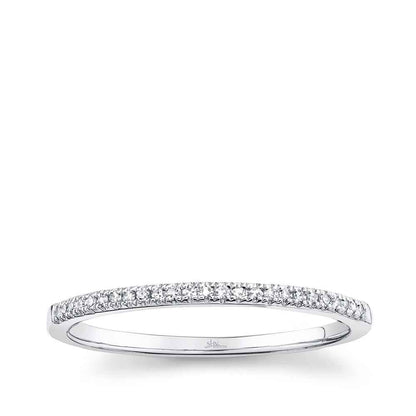 Shy Creation 1/12 ct. tw. Diamond Stackable Ring in 14K White Gold