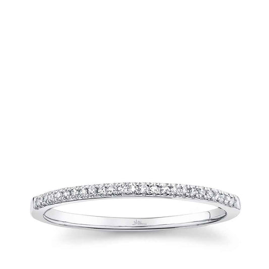 Shy Creation 1/12 ct. tw. Diamond Stackable Ring in 14K White Gold