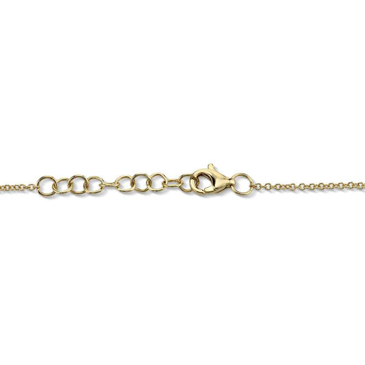 Shy Creation 1/20 ct. tw. Diamond Pave Diamond-Shaped Bracelet in 14K Yellow Gold close-up detail