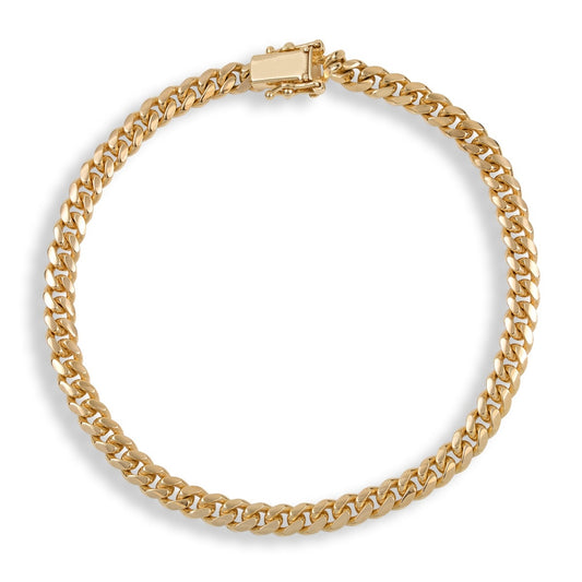 5mm 8.5-inch Solid Miami Cuban Chain Bracelet in 10K Yellow Gold