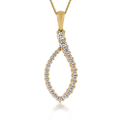 Adamante 3/4 ct. tw. Lab-Grown Diamond Journey Pendant in 14K Yellow Gold