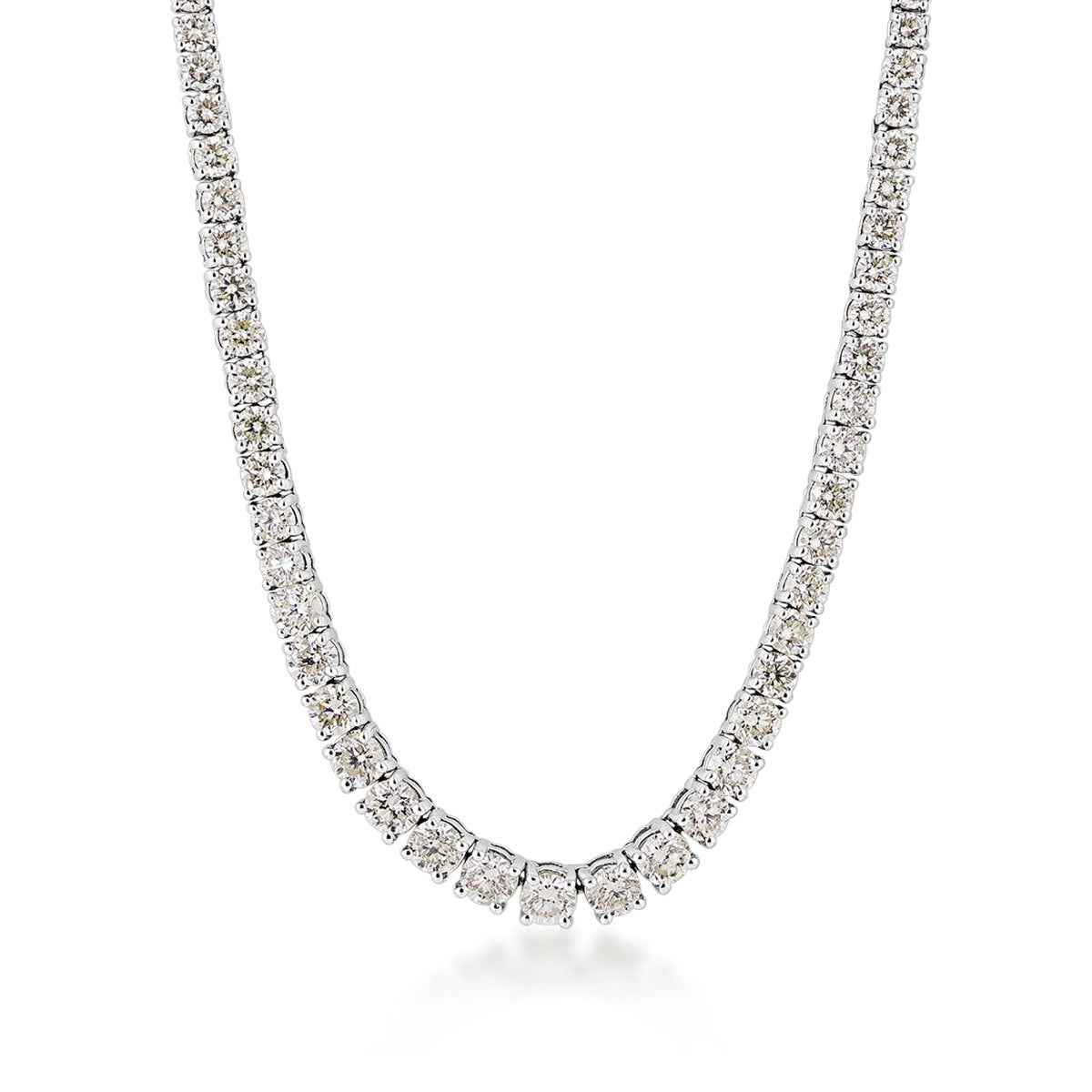 15 ct. tw. Diamond 17-inch Riviera Necklace in 14K White Gold