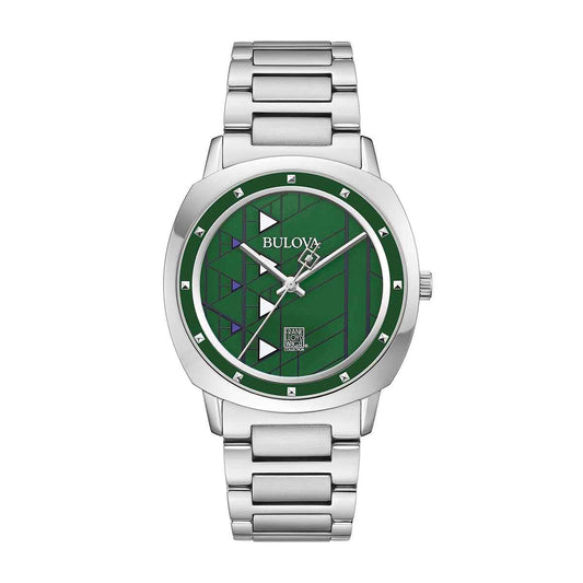 Bulova Frank Lloyd Wright Men's Hollyhock House 1921 Watch with Green Dial
