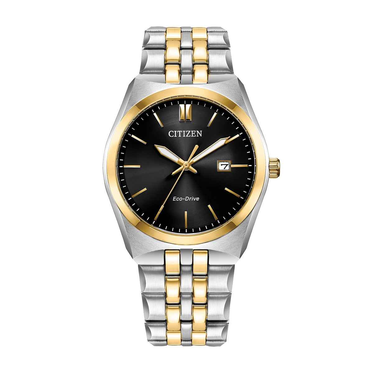 Citizen Men's Corso Eco-Drive Two-Tone Stainless Steel Watch with Black Dial