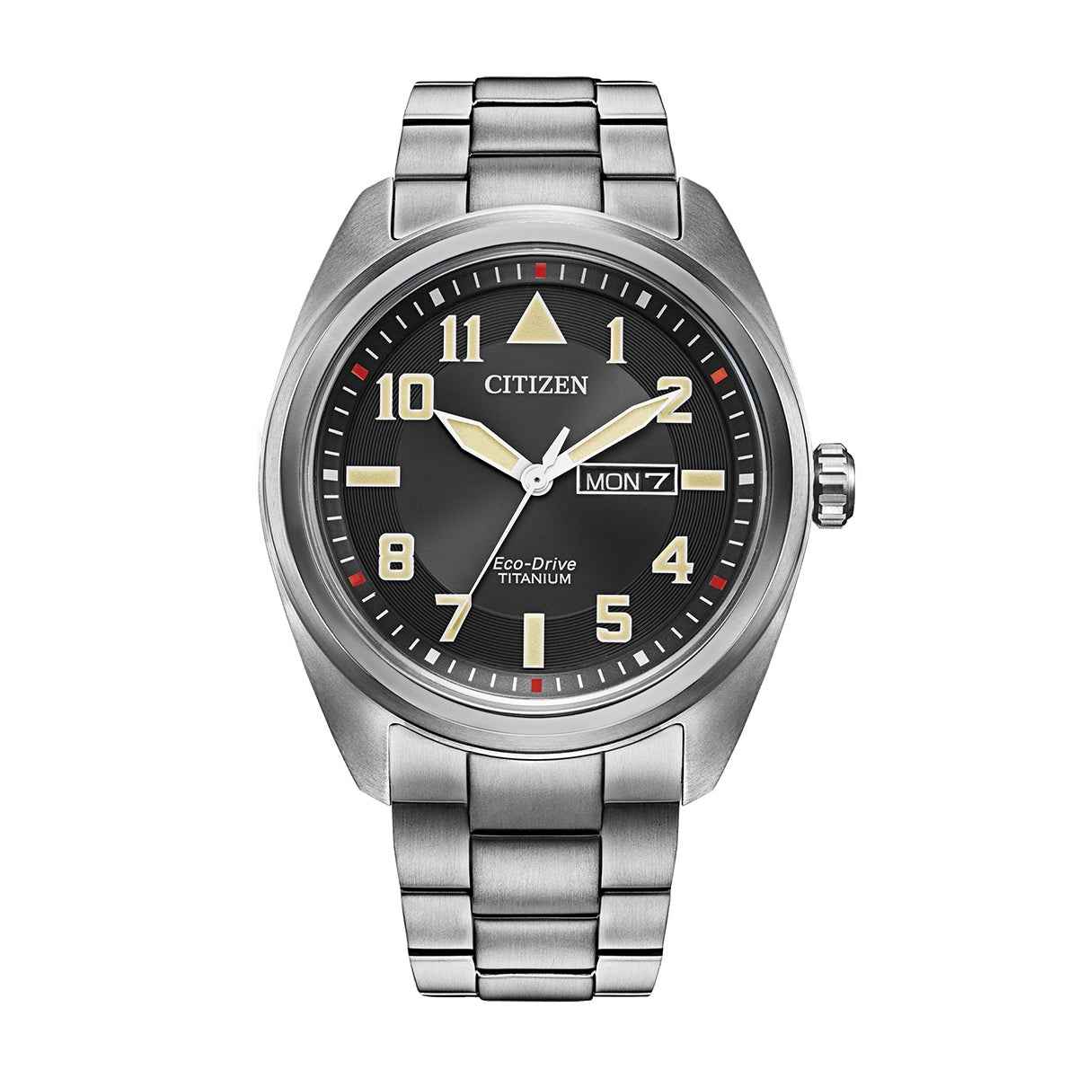 Citizen Men's Garrison Eco-Drive Titanium Watch with Black Dial