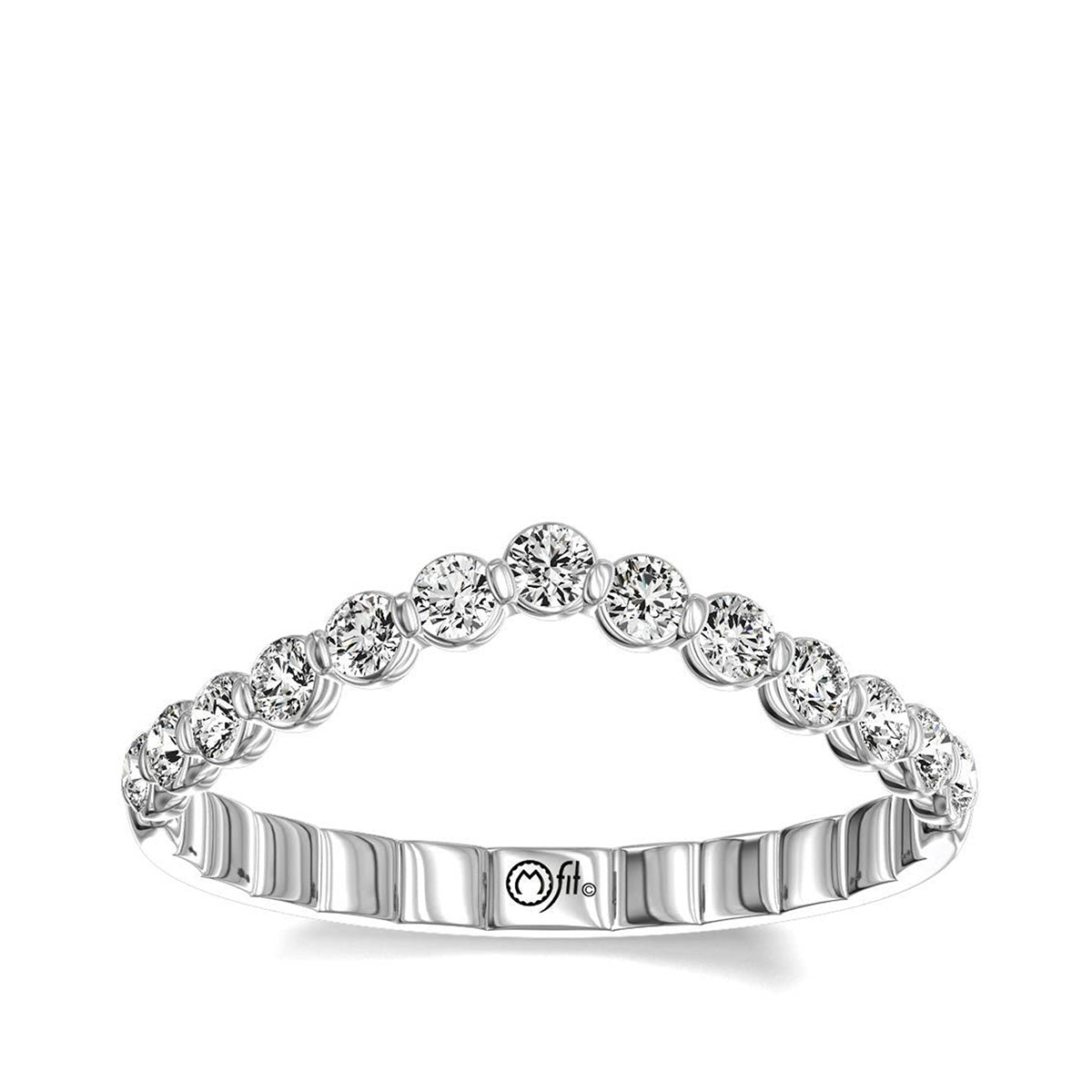 My Caroline 1/4 ct. tw. Diamond Curved Band in 14K White Gold