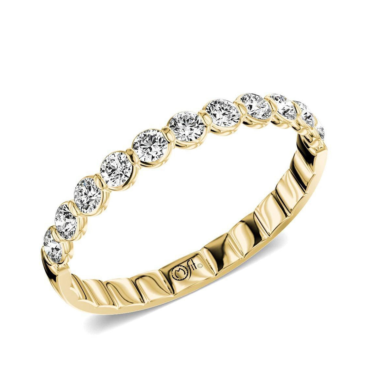 My Caroline 3/4 ct. tw. Diamond 11-Stone Anniversary Band in 14K Yellow Gold front view