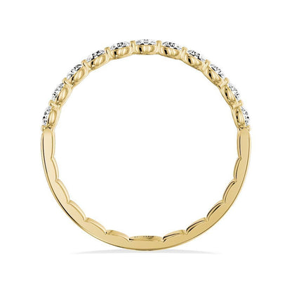 My Caroline 3/4 ct. tw. Diamond 11-Stone Anniversary Band in 14K Yellow Gold close-up detail